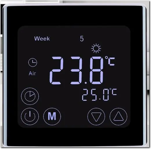 Black LCD Thermostat Floor heating controller