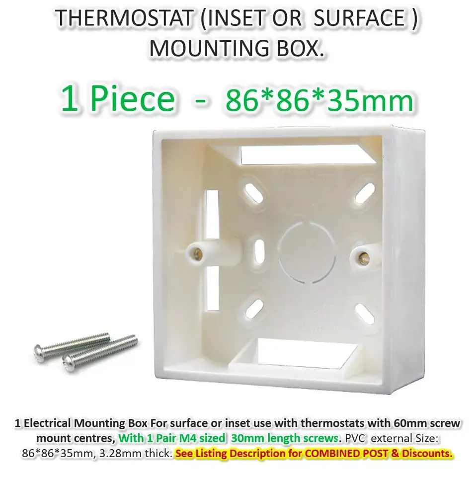 Thermostat Mounting Box 86 x 86 35 mm EU style